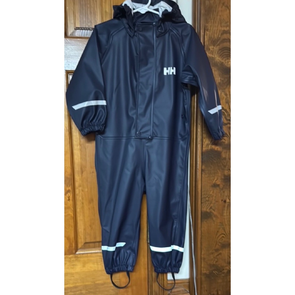 Helly Hansen K Bergen 2.0 PU Playsuit Navy Kids Rain Suit 40512-597 Size 86/1